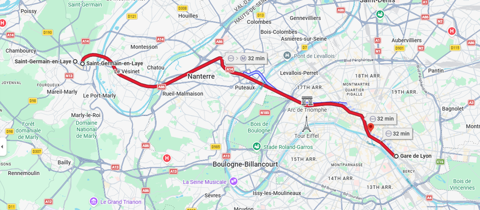 Saint Germain en Laye to Paris Public Transport.jpg