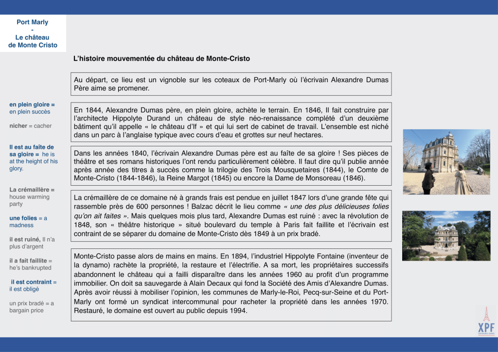 Chateau Monte Cristo Reading 1